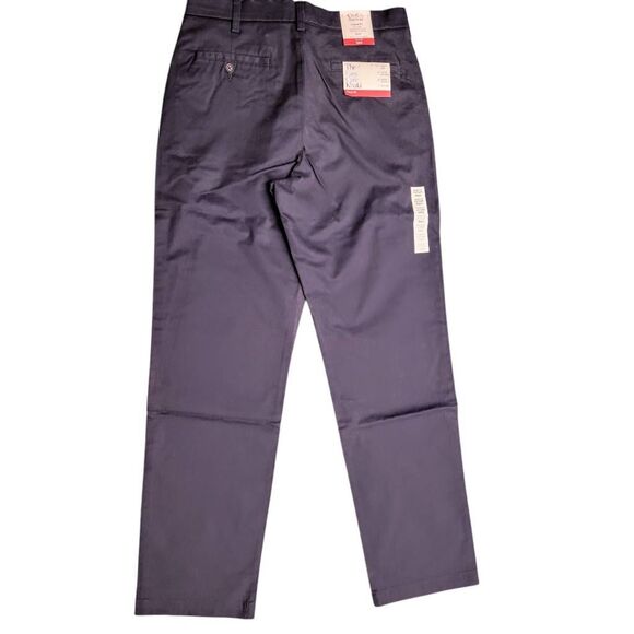Croft & Barrow BRAND NEW Easy Care Flat Front Navy Blue Khaki Pants - Picture 4 of 9